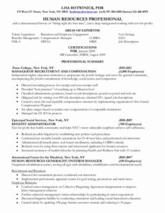 Free Editable Human Resources Manager Resume Template Pdf