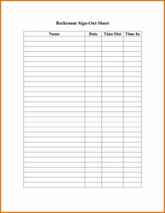 Free  Inventory Sign Out Sheet Template Word