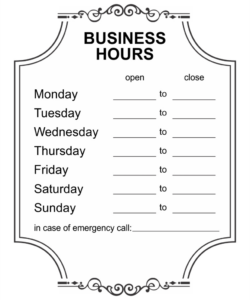 Free  Office Hours Sign Up Sheet Template