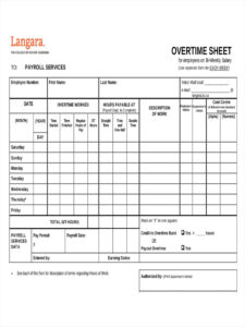 Free  Overtime Sign Up Sheet Template