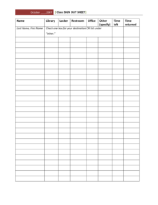 Free Printable Bathroom Sign Off Sheet Template Pdf Sample