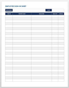 Free Printable Computer Sign Out Sheet Template Pdf Sample