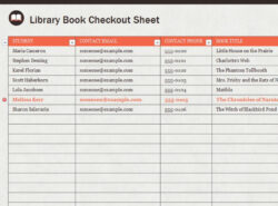 Free Printable Textbook Sign Out Sheet Template  Sample