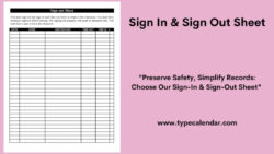 Free Printable Vehicle Sign Out Sheet Template Word