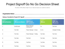 Free  Project Milestone Sign Off Template Pdf Sample