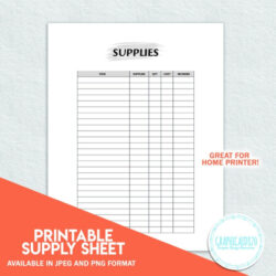 Free  Supply Sign Out Sheet Template Word Sample