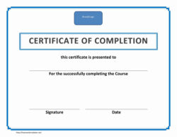 Free  Training Completion Sign Off Template Pdf