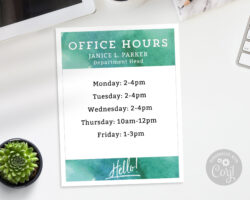 Printable Office Hours Sign Up Sheet Template Excel Sample