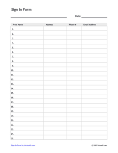 Printable Radio Sign In And Out Sheet Template Doc Sample