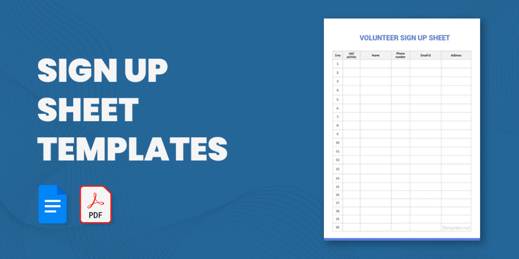 Safety Committee Sign Up Sheet Template Excel Sample