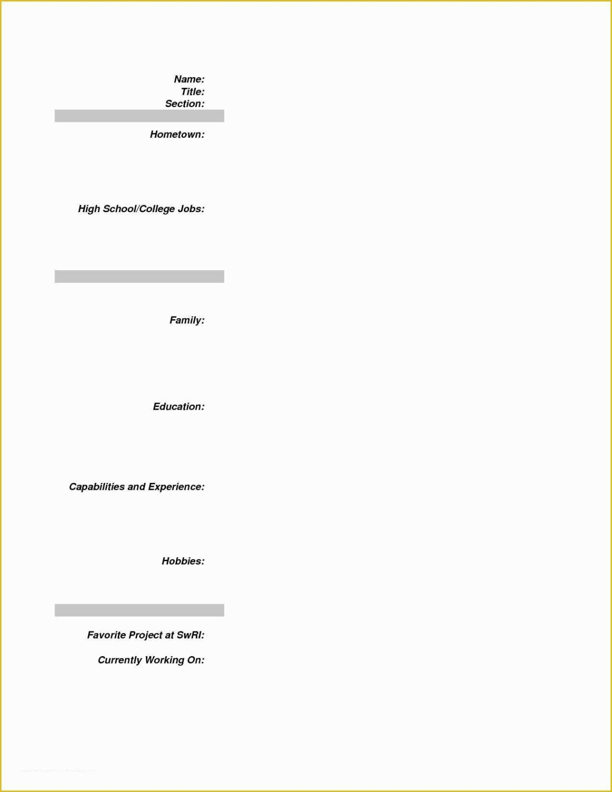 Sample Crafton Hills No Job Experiance Resume Template