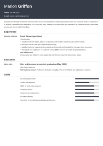 Sample Part Time Job Resume Template Pdf