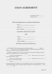 Agreement Between Co Signer And Borrower Template Doc Sample