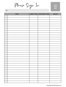 Appointment Sign Up Sheet Template Excel Sample