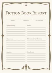 Blank 3Rd Grade Fiction Book Report Template Sample