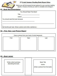 Blank 3Rd Grade Third Grade Book Report Template