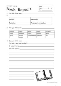 Blank 5Th Grade Nonfiction Book Report Template Example