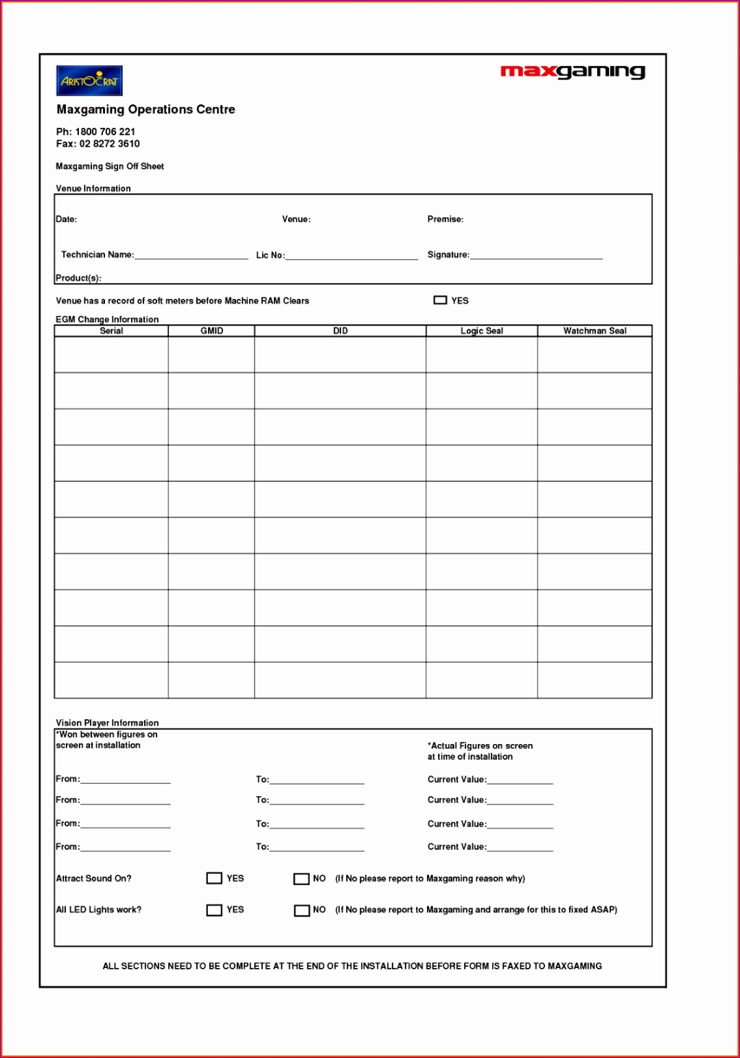 Blank Business Requirements Sign Off Template Pdf Sample