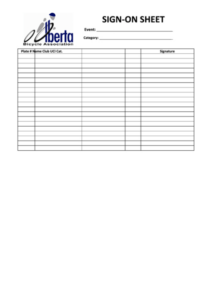 Blank Event Sign In Sheet Template Excel