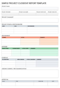 Blank Project Milestone Sign Off Template Pdf