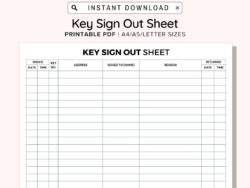 Blank Vehicle Sign Out Sheet Template Excel