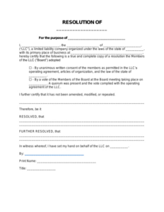 Corporate Resolution For Signing Authority Template Pdf