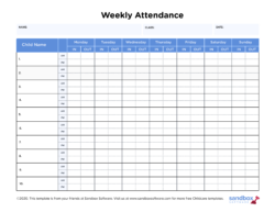 Custom Attendance Sign In Sheet Template Pdf Sample