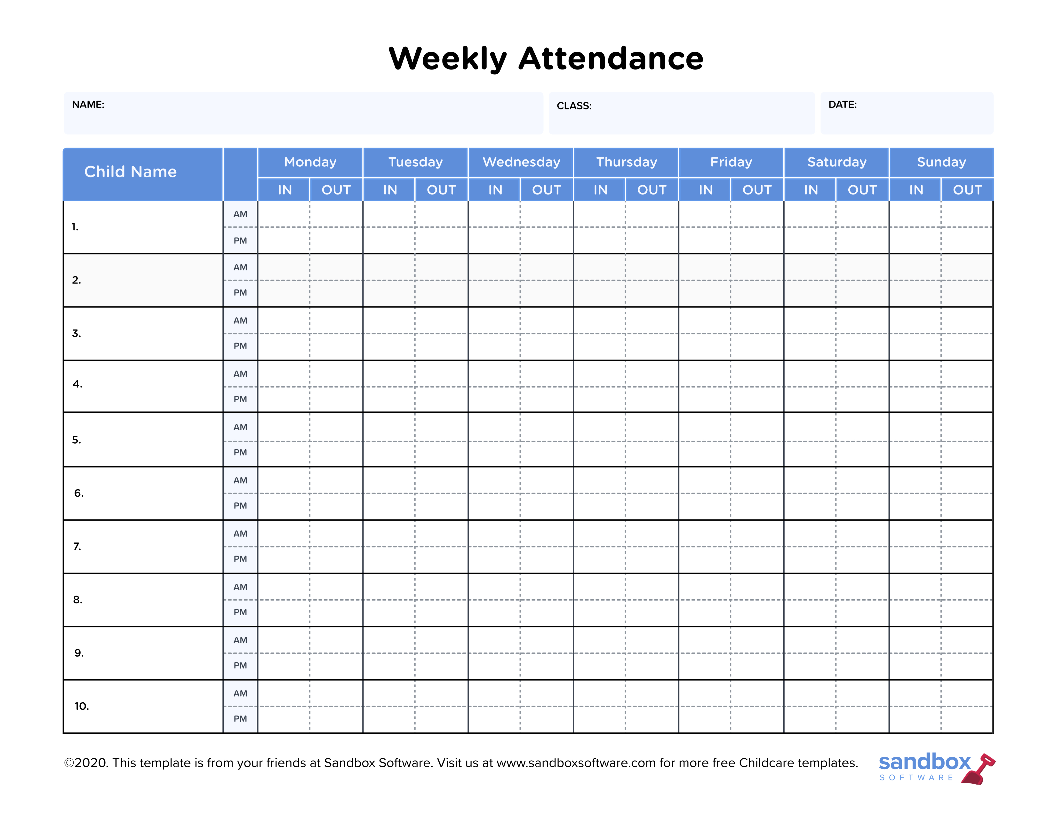 Custom Attendance Sign In Sheet Template Pdf Sample