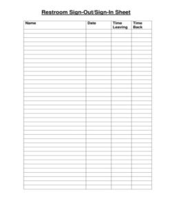 Custom Bathroom Cleaning Sign Off Sheet Template Doc