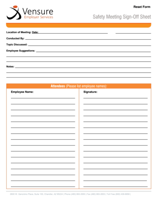 Custom Task Sign Off Sheet Template Excel Sample