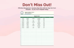 Custom Uniform Sign Out Sheet Template Word Sample