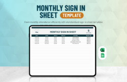 Customer Sign In Sheet Template Excel