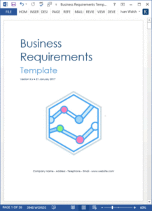 Editable Business Requirements Sign Off Template Doc Sample