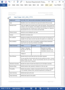 Editable Business Requirements Sign Off Template Excel