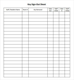 Editable Inventory Sign Out Sheet Template Excel Sample