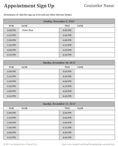 Editable Safety Committee Sign Up Sheet Template Pdf Sample