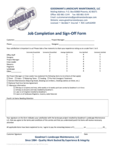 Editable Task Sign Off Sheet Template Doc Sample