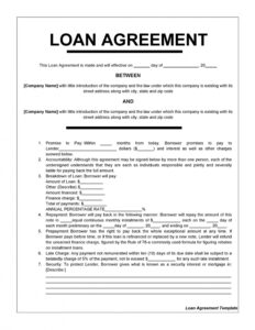 Free  Agreement Between Co Signer And Borrower Template Doc