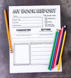 Free Blank 5Th Grade Middle School Book Report Template Word