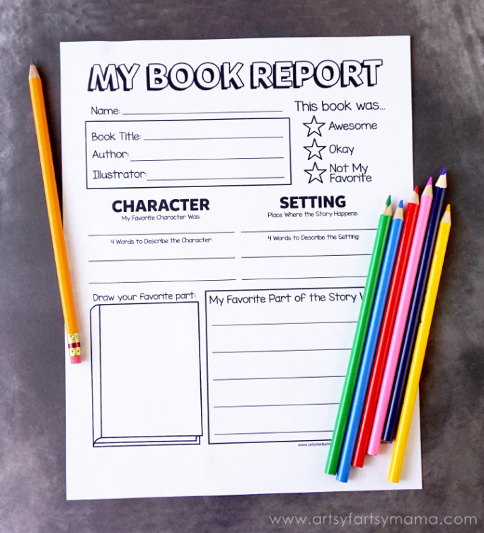 Free Blank 5Th Grade Middle School Book Report Template Word