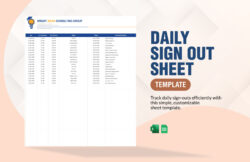 Free Blank Computer Sign Out Sheet Template Pdf