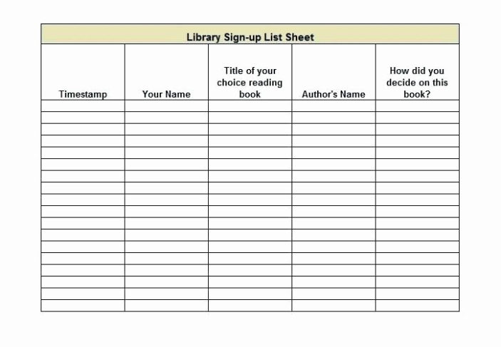 Free Blank Overtime Sign Up Sheet Template Doc Sample