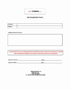 Free Blank Project Completion Sign Off Template Excel