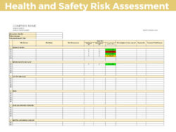 Free Blank Risk Assessment Sign Off Template Excel