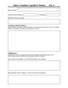 Free Blank Safety Committee Sign Up Sheet Template Doc Sample