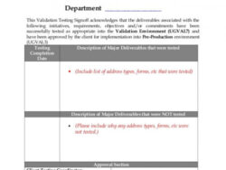 Free Blank Software Testing Sign Off Template Word Sample