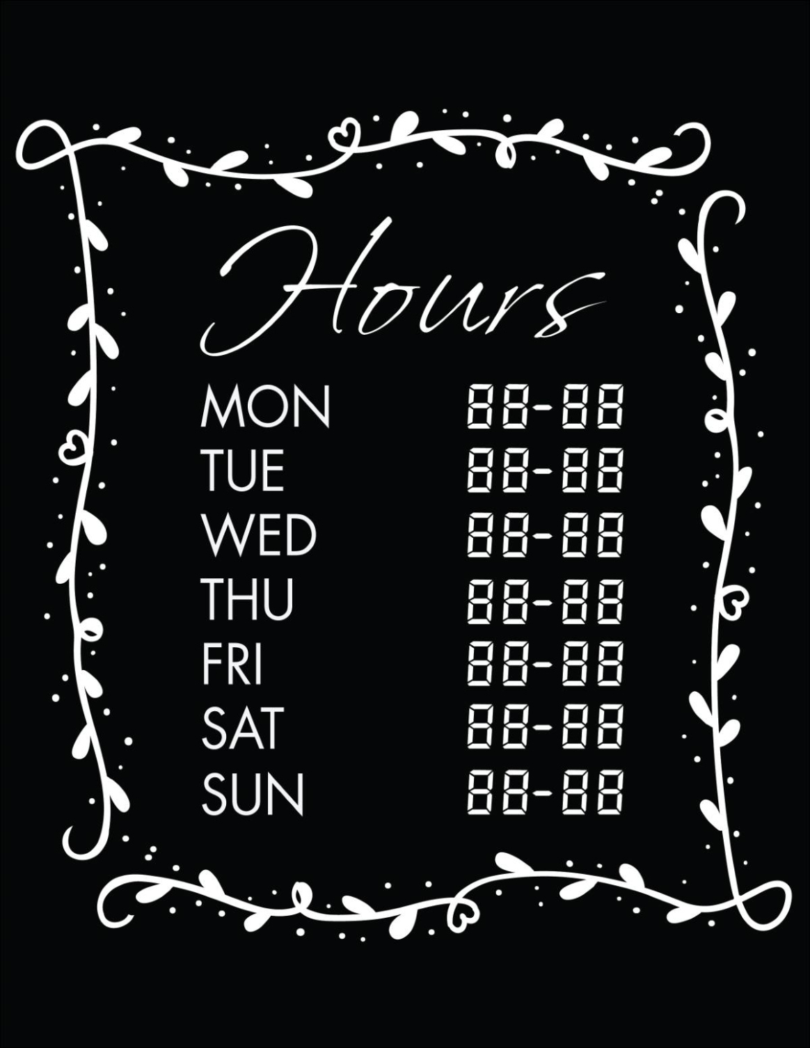 Free  Business Hour Sign Template Pdf Sample