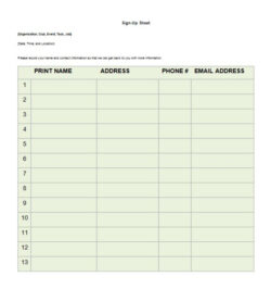 Free Custom Baseball Sign Up Sheet Template Doc Sample