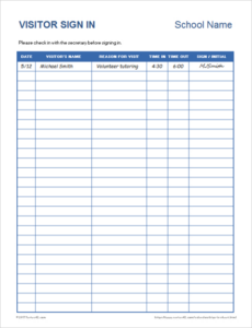 Free Custom Create A Sign In Sheet Template Doc Sample