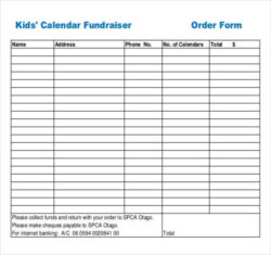 Free Custom Fundraiser Sign Up Sheet Template Word